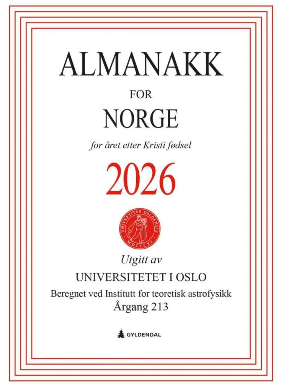 Almanakk for Norge 2026