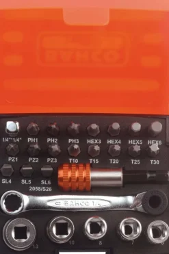 Bahco 2058/S26 bits-skrallesett
