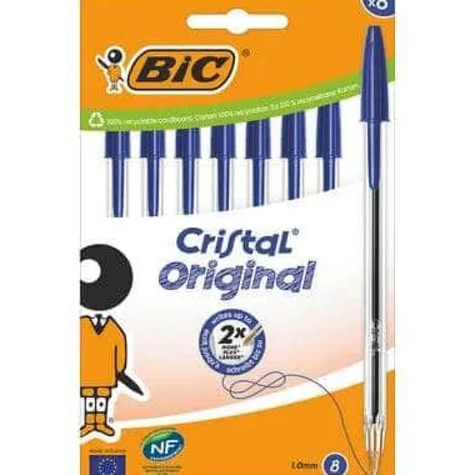 BiC Cristal® kulepenn 8pk