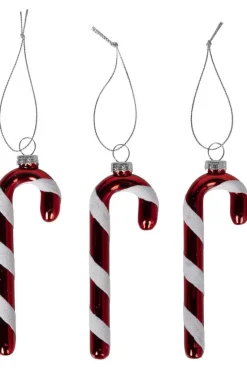 Candy cane juletrepynt, 3pk
