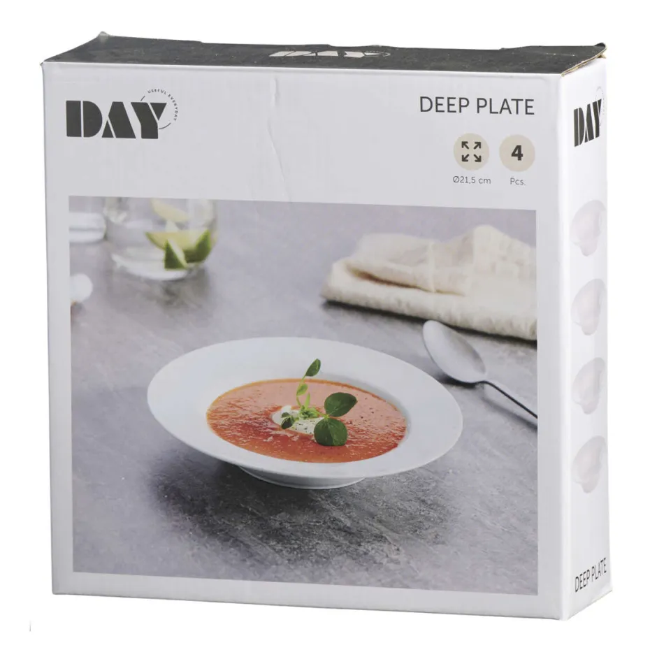 DAY porselentallerken dyp 4 pk