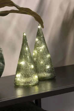 Dekortre i glass med lys