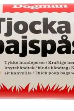 Dogman Hundeposer med Håndtak Rød 50stk