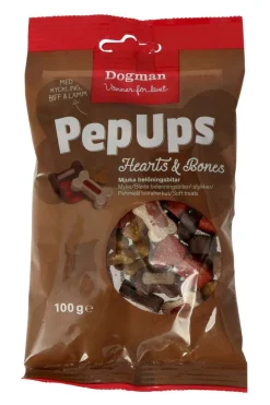 Dogman Pep Ups Hearts & Bones 100g