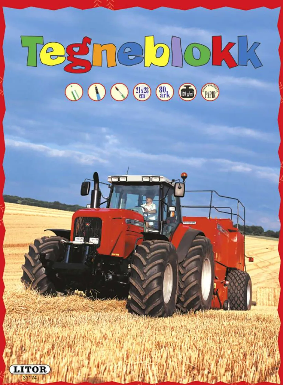 Egmont tegneblokk traktor