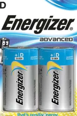 Energizer®Advanced D/E95 batterier 2 pk