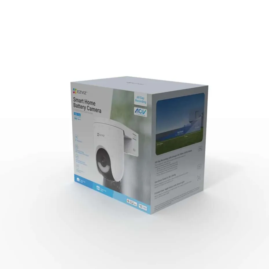 EZVIZ HB8Lite 2K batteridrevet Wi-Fi-kamera for panorering og tilt