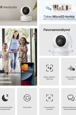EZVIZ H6c 2K Innendørs Wi-Fi Kamera