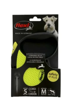 Flexi Neon Refleks Svart/Neon L 5m