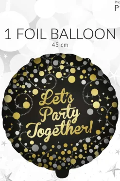 Folieballong let`s party! Ø: 45 cm