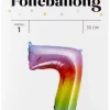 Folieballong Regnbue H: 35 cm