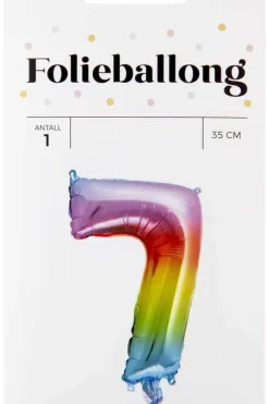 Folieballong Regnbue H: 35 cm