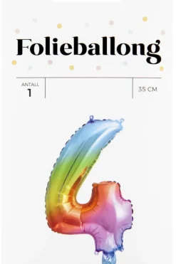 Folieballong Regnbue H: 35 cm