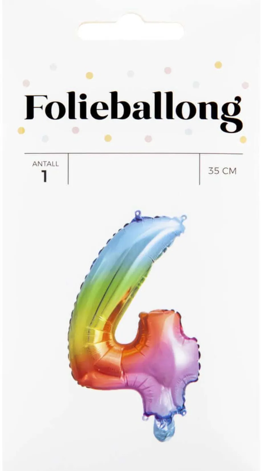 Folieballong Regnbue H: 35 cm