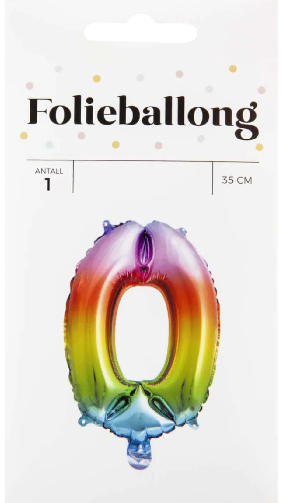 Folieballong Regnbue H: 35 cm