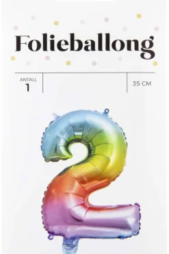Folieballong Regnbue H: 35 cm