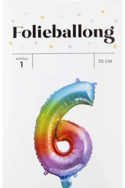 Folieballong Regnbue H: 35 cm