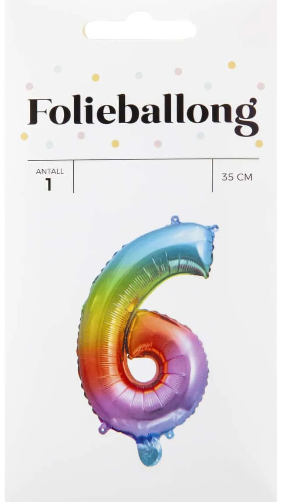 Folieballong Regnbue H: 35 cm
