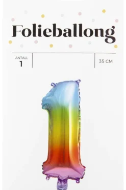 Folieballong Regnbue H: 35 cm