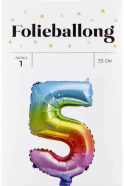 Folieballong Regnbue H: 35 cm