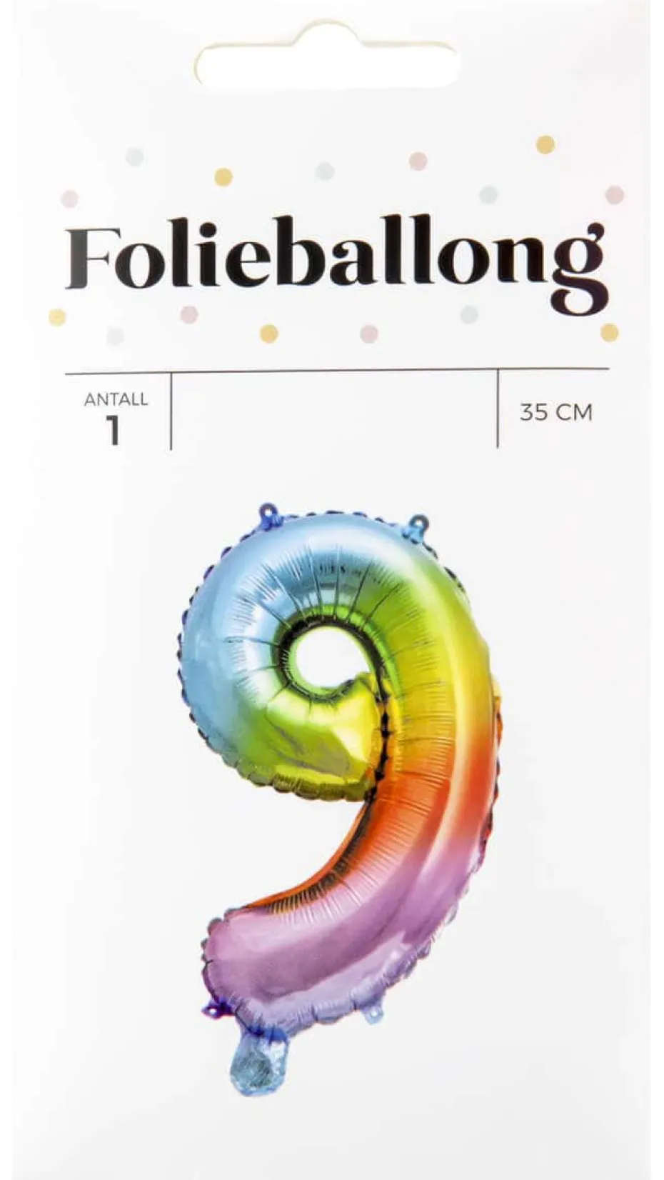 Folieballong Regnbue H: 35 cm