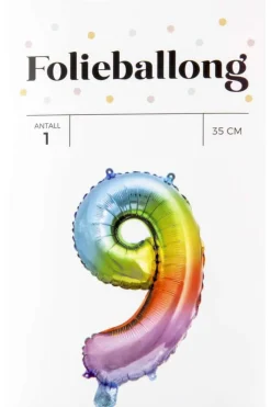 Folieballong Regnbue H: 35 cm