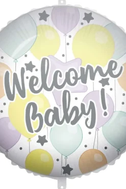 Folieballong Welcome Baby ø: 46 cm