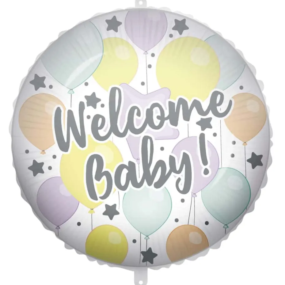Folieballong Welcome Baby ø: 46 cm