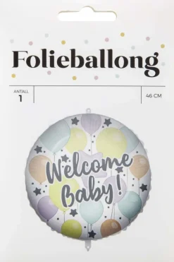 Folieballong Welcome Baby ø: 46 cm