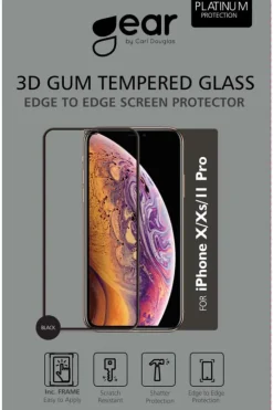 Gear skjermbeskyttelse til iPhone X/Xs/II Pro