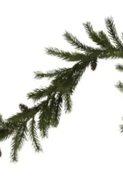 Girlander med kongler og lys