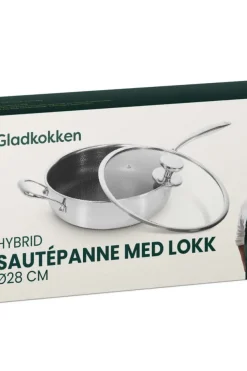 Gladkokken Hybrid sautepanne med lokk
