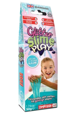 Glitter slime play