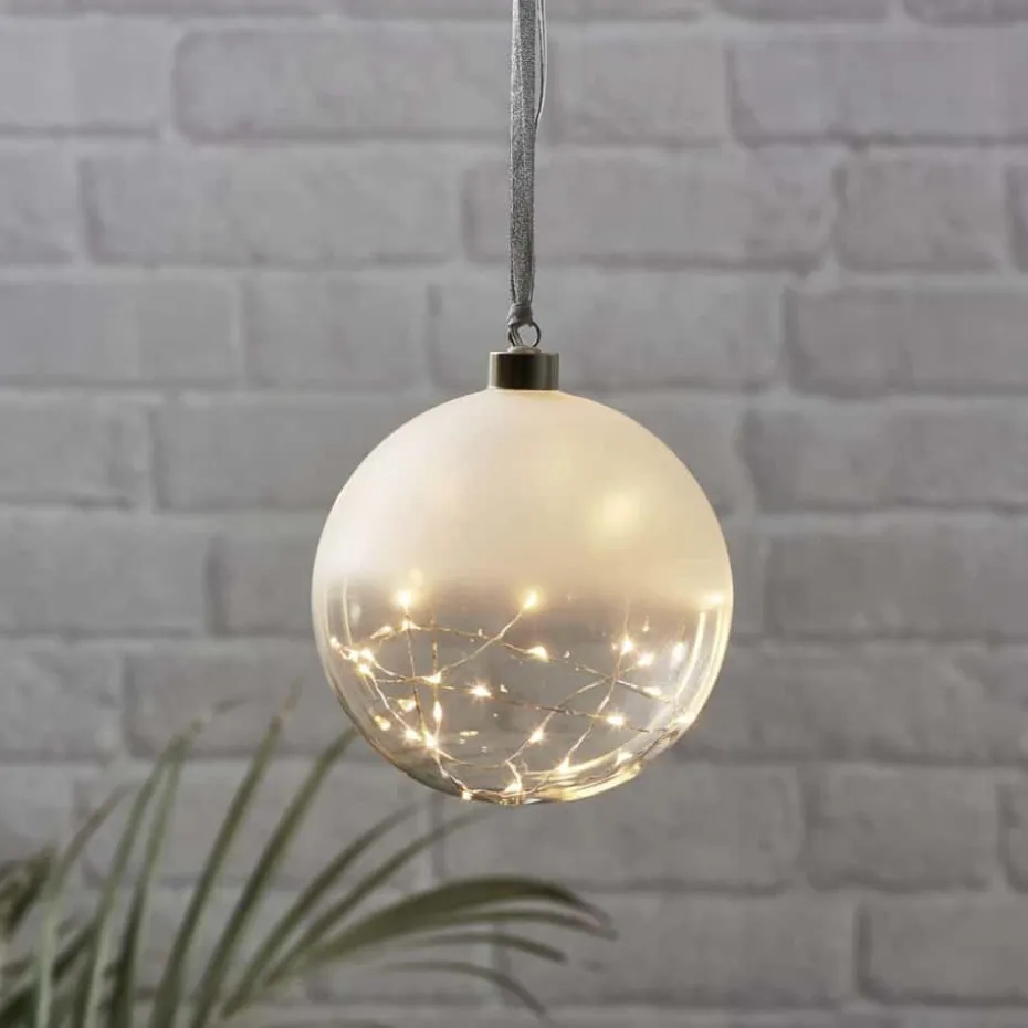 Glow frostet LED-lys glasskule