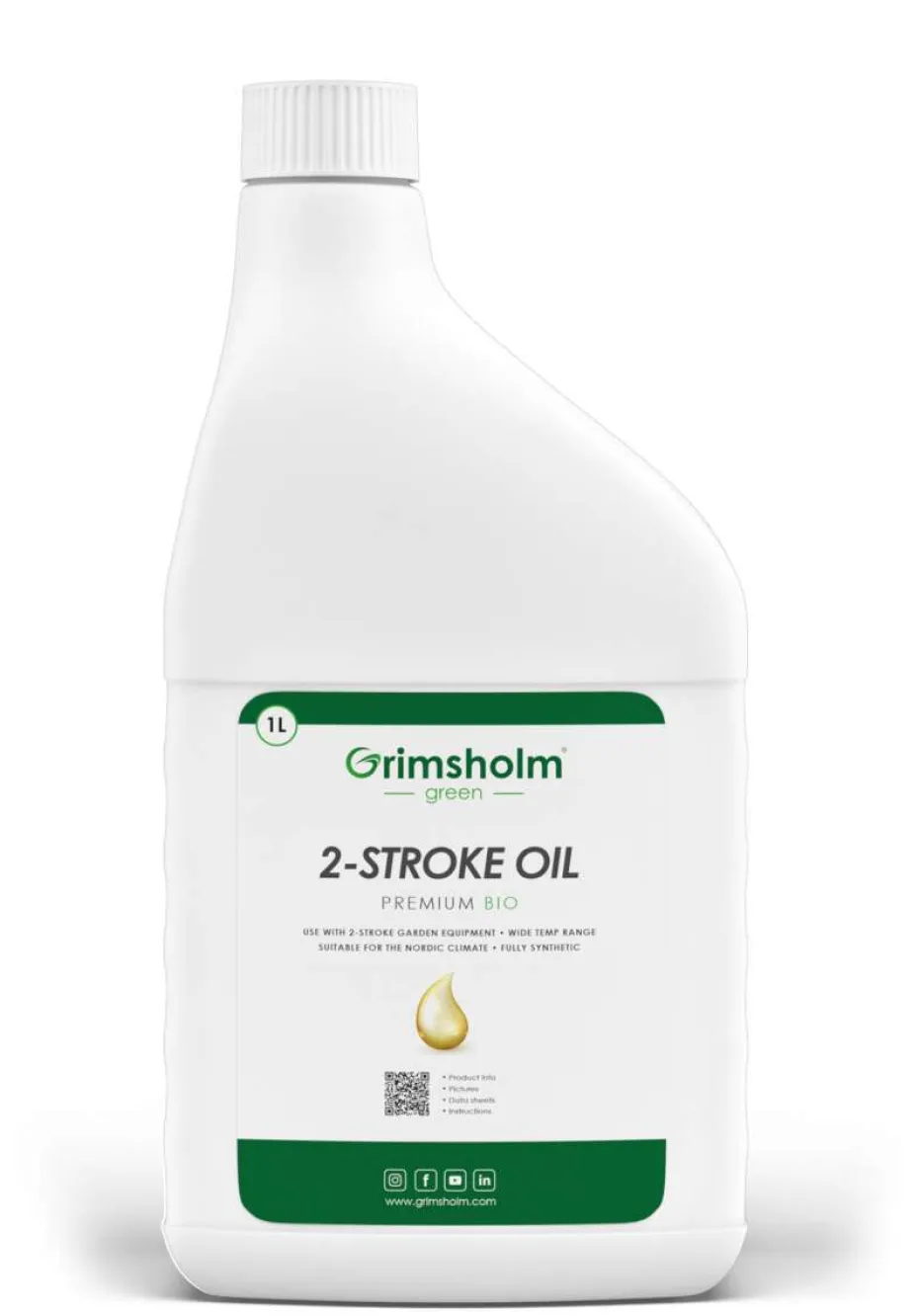 Grimsholm 2-taktsolje Premium Bio, 1L