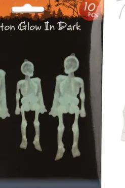 Halloween glow in the dark skjelettpynt 10pk