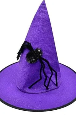 Halloween heksehatt med edderkopp