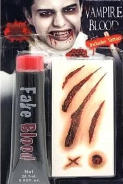 Halloween vampyrblod - og sår sett