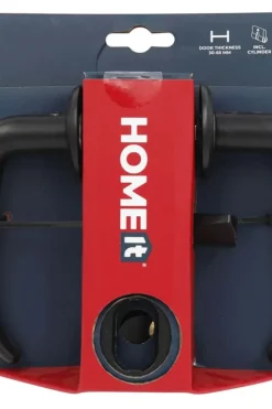 Home-it® dørhåndtakssett til hoveddør med 3 nøkler mattsvart