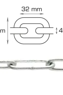 Home>it Galvanisert langleddet kjede - 2 meter (4 mm)