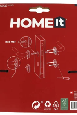 HOME It® dørhåndtak med rosetter, nøkkelskilt mattkrom