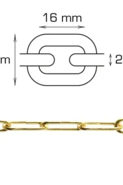 Home>it Pyntekjede messing rundt - 2 meter (2 mm)