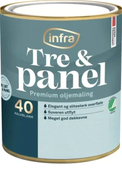 Infra Tre&Panel 40/halvblank interiørmaling