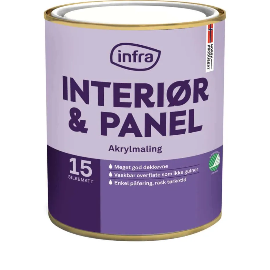Infra Tre&Panel 15/silkematt interiørmaling
