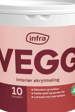 Infra Vegg 10/silkematt interiørmaling