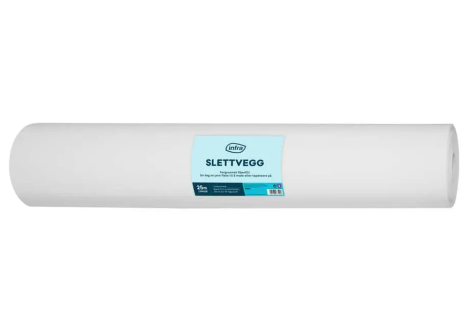 Infra slettvegg grunnet armeringsduk