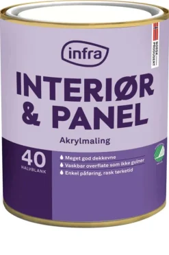 Infra Tre&Panel 40/halvblank interiørmaling