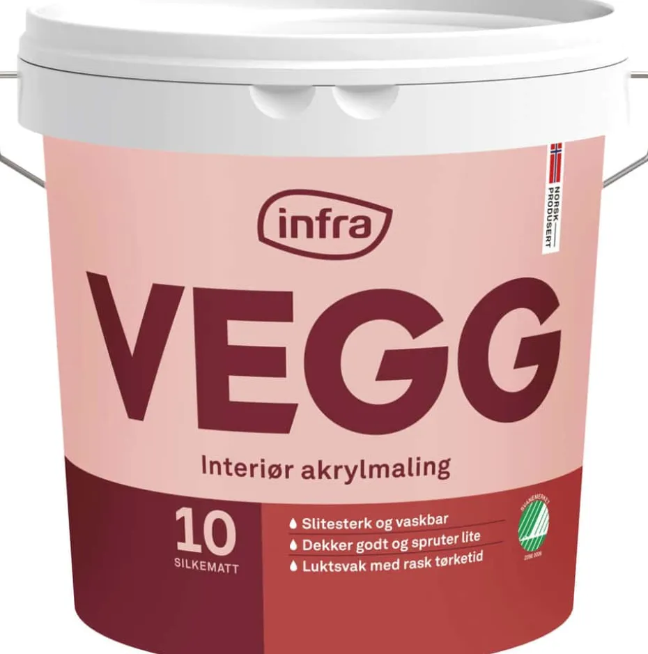 Infra Vegg 10/silkematt interiørmaling