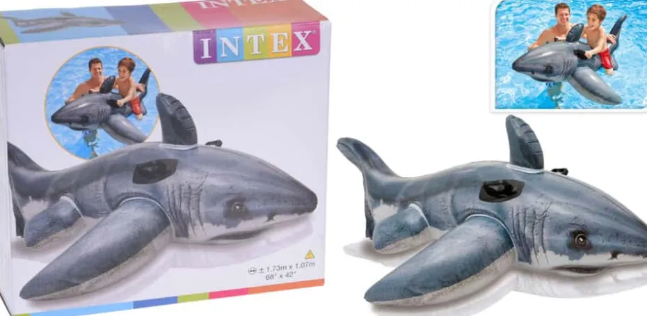 INTEX® Ride-On hvithai badeleke