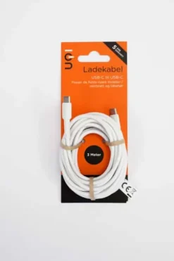 ION USB-C til USB-C kabel 3 m